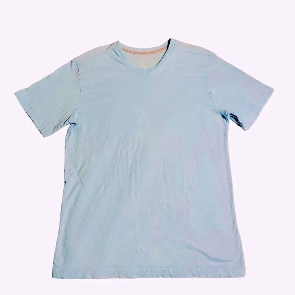 Men’s Light Turquoise V neck T-shirt